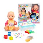Nenuco Smart School, bambola 35 cm con corpo rigido, include tavolino luminoso multicolore,Famosa Eta 3+