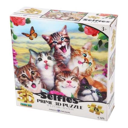 Puzzle PRIME 3D SELFIES Cat 48 pz PUW05000