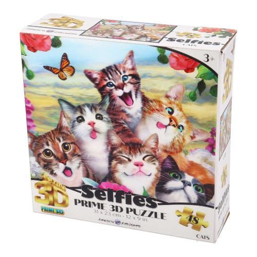 Puzzle PRIME 3D SELFIES Cat 48 pz PUW05000