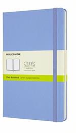 Taccuino Moleskine a pagine bianche Large copertina rigida Hydrangea. Blu