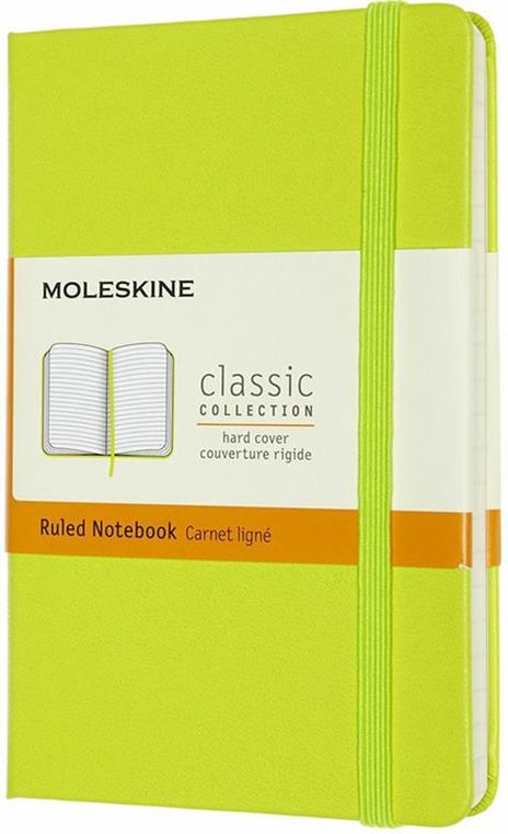 Taccuino Moleskine a righe Pocket copertina rigida Lemon. Verde