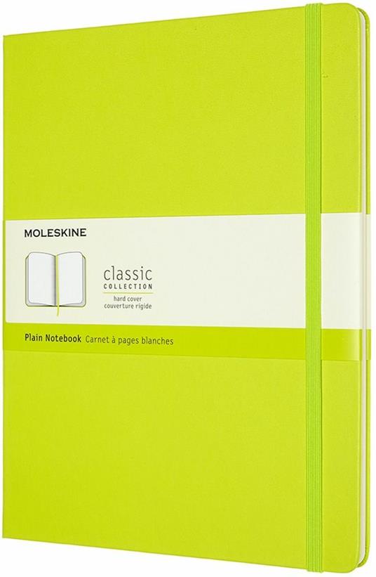 Taccuino Moleskine a pagine bianche X-Large copertina rigida Lemon. Verde