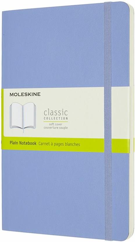 Taccuino Moleskine a pagine bianche Large copertina morbida Hydrangea. Blu