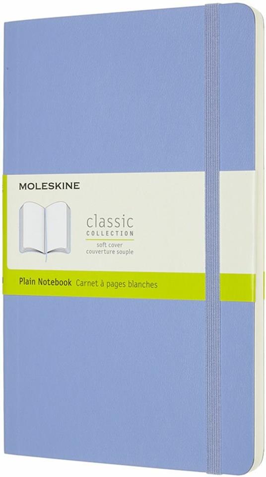 Taccuino Moleskine a pagine bianche Large copertina morbida Hydrangea. Blu