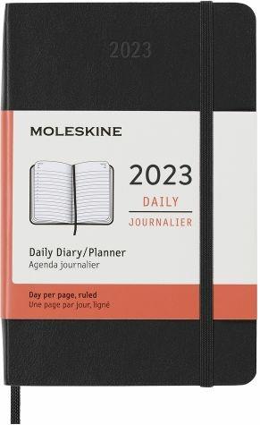 Agenda giornaliera Moleskine 2023, 12 mesi, Pocket, copertina morbida, Nero - 9 x 14 cm - 8