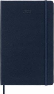 Agenda giornaliera Moleskine 2023, 12 mesi, Large, copertina rigida, Blu zaffiro - 13 x 21 cm