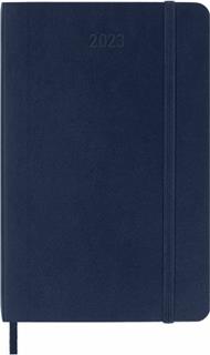 Agenda giornaliera Moleskine 2023, 12 mesi, Pocket, copertina morbida, Blu zaffiro - 9 x 14 cm
