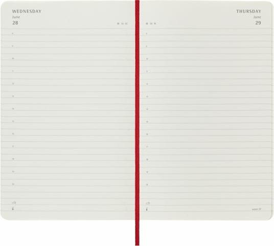 Agenda giornaliera Moleskine 2023, 12 mesi, Large, copertina morbida, Rosso scarlatto - 13 x 21 cm - 3