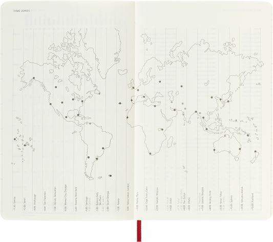 Agenda giornaliera Moleskine 2023, 12 mesi, Large, copertina morbida, Rosso scarlatto - 13 x 21 cm - 5
