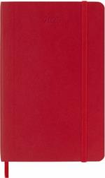 Agenda settimanale Moleskine 2023, 12 mesi con spazio per note, Pocket, copertina morbida, Rosso scarlatto - 9 x 14 cm