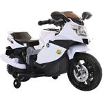 Moto Elettrica Per Bambini Corsa Sportiva Bianca Con Suoni E Led, Ing. Mp3 E Usb Gqn