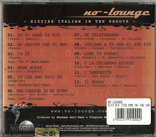 Sixties Italian in the Groove - CD Audio di No-Lounge - 2