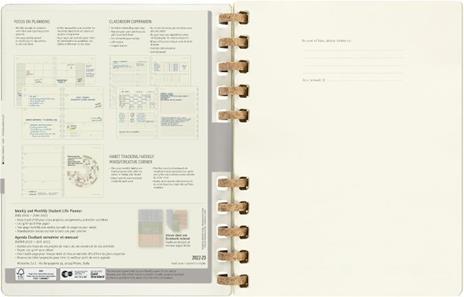 Agenda accademica spiralata Moleskine 2022-2023, 12 mesi, XXL, Crush Kiwi - 23,5 x 28,14 cm - 3