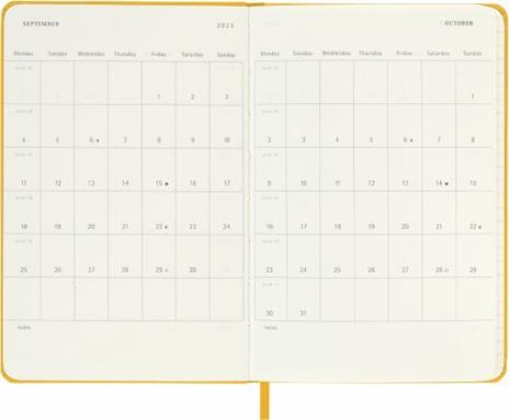 Agenda settimanale Moleskine 2023, 12 mesi, Pocket, copertina rigida, con spazio per note, arancione - 9 x 14 cm - 4