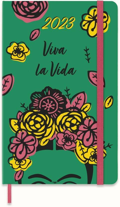 Agenda giornaliera Moleskine 2023, 12 mesi, Large, Frida Kahlo, verde - 13  x 21 cm