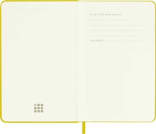 Taccuino Moleskine, a righe, Pocket, copertina rigida - Seta giallo paglia - 2
