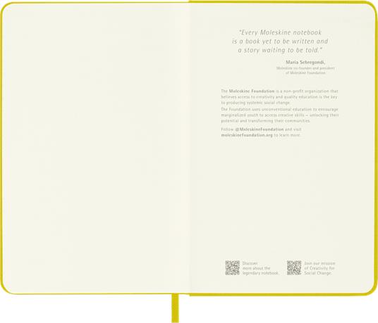 Taccuino Moleskine, a righe, Pocket, copertina rigida - Seta giallo paglia - 5