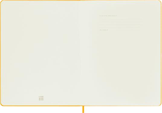 Taccuino Moleskine, a righe, XL, copertina rigida - Arancione giallo - 2