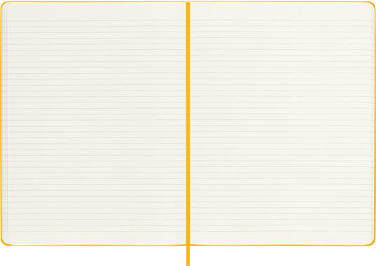 Taccuino Moleskine, a righe, XL, copertina rigida - Arancione giallo - 4