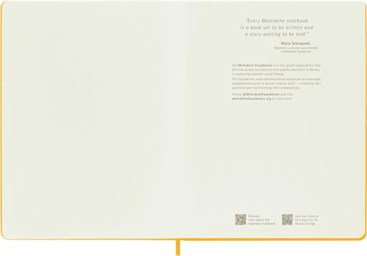 Taccuino Moleskine, a righe, XL, copertina rigida - Arancione giallo - 5