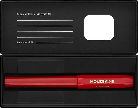 Moleskine x Kaweco, Penna a Sfera Ricaricabile Ricaricabile con 1,0 mm di Inchiostro Blu Incluso, Colore Rosso - 5