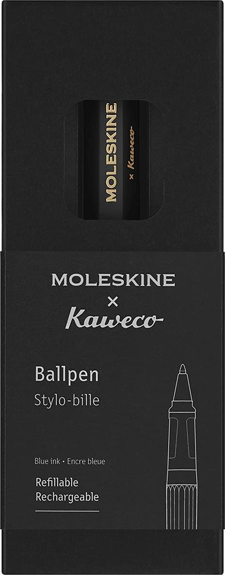 Moleskine x Kaweco, Penna a Sfera Ricaricabile Ricaricabile con 1,0 mm di Inchiostro Blu Incluso, Colore Rosso - 6