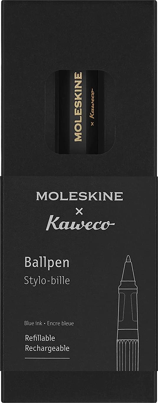 Moleskine x Kaweco, Penna a Sfera Ricaricabile Ricaricabile con 1,0 mm di Inchiostro Blu Incluso, Colore Rosso - 6
