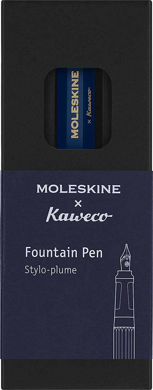 Moleskine x Kaweco. Penna stilografica, blu, pennino medio