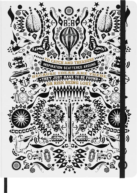 Taccuino a righe Moleskine Lorenzo Petrantoni + adesivi in cofanetto da collezione - 2