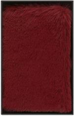 Taccuino Soft. Finta pelliccia color rosso acero, XS, a pagine bianche