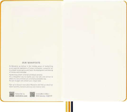 Taccuino Moleskine K-Way, a pagine bianche, arancione, Large - 13 x 21 cm - 5
