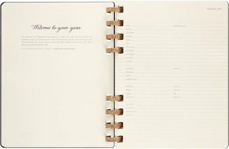 Planner accademico mensile orizzontale Moleskine 2024, 12 mesi, XL, copertina rigida, Nero - 20,4 x 25,2 cm - 4