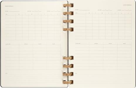 Planner accademico mensile orizzontale Moleskine 2024, 12 mesi, XL, copertina rigida, Nero - 20,4 x 25,2 cm - 5