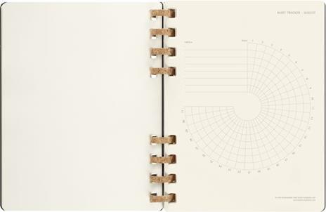 Planner accademico mensile orizzontale Moleskine 2024, 12 mesi, XL, copertina rigida, Nero - 20,4 x 25,2 cm - 8