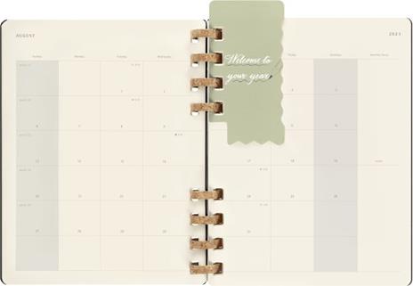 Planner accademico mensile orizzontale Moleskine 2024, 12 mesi, XL, copertina rigida, Nero - 20,4 x 25,2 cm - 9