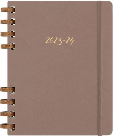 Planner accademico mensile orizzontale Moleskine 2024, 12 mesi, XL, copertina rigida, Mandorla - 20,4 x 25,2 cm