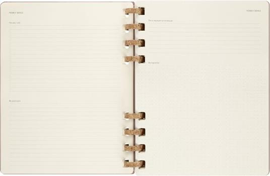 Planner accademico mensile orizzontale Moleskine 2024, 12 mesi, XL, copertina rigida, Mandorla - 20,4 x 25,2 cm - 6