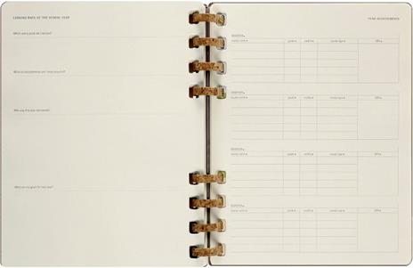 Planner accademico mensile orizzontale Moleskine 2024, 12 mesi, XL, copertina rigida, Mandorla - 20,4 x 25,2 cm - 11