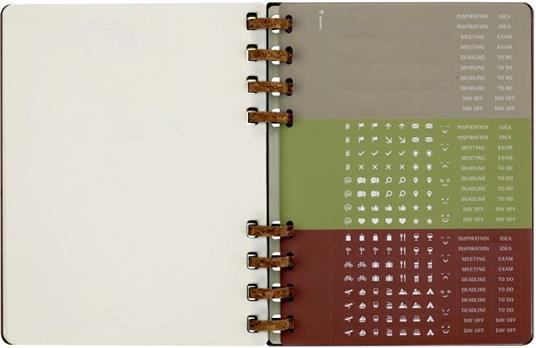 Planner accademico mensile orizzontale Moleskine 2024, 12 mesi, XL, copertina rigida, Mandorla - 20,4 x 25,2 cm - 14