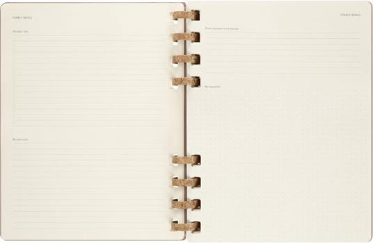 Planner accademico mensile orizzontale Moleskine 2024, 12 mesi, XL, copertina rigida, Mandorla - 20,4 x 25,2 cm - 6