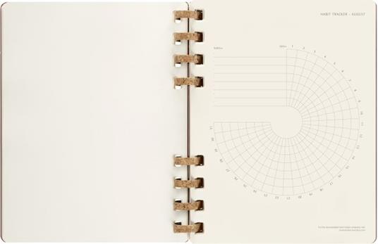 Planner accademico mensile orizzontale Moleskine 2024, 12 mesi, XL, copertina rigida, Mandorla - 20,4 x 25,2 cm - 8