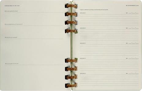 Planner Spiral Moleskine mensile orizzontale 2024, 12 mesi, XL, copertina rigida, Kiwi - 20, 4 x 25, 2 cm - 11