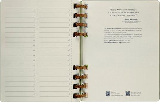 Planner Spiral Moleskine mensile orizzontale 2024, 12 mesi, XL, copertina rigida, Kiwi - 20, 4 x 25, 2 cm - 13