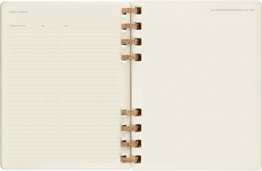 Planner Spiral Moleskine mensile orizzontale 2024, 12 mesi, XL, copertina rigida, Kiwi - 20, 4 x 25, 2 cm - 5