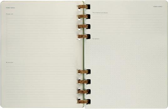 Planner Spiral Moleskine mensile orizzontale 2024, 12 mesi, XL, copertina rigida, Kiwi - 20, 4 x 25, 2 cm - 6
