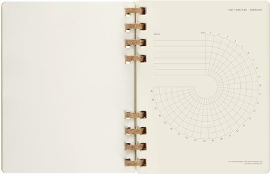 Planner Spiral Moleskine mensile orizzontale 2024, 12 mesi, XL, copertina rigida, Kiwi - 20, 4 x 25, 2 cm - 8