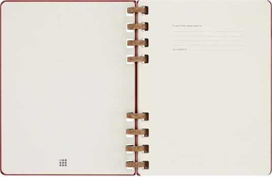 Planner Spiral Moleskine non datata 2024, 12 mesi, XL, copertina rigida, Rosso ciliegia - 20, 4 x 25, 2 cm - 2