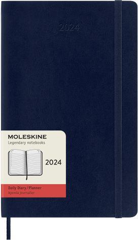 Agenda Moleskine giornaliera 2024, 12 mesi, Large, copertina morbida, Blu zaffiro - 13 x 21 cm - 7