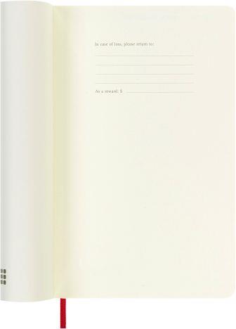 Agenda Moleskine giornaliera 2024, 12 mesi, Large, copertina morbida, Rosso scarlatto - 13 x 21 cm - 2