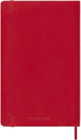 Agenda Moleskine giornaliera 2024, 12 mesi, Large, copertina morbida, Rosso scarlatto - 13 x 21 cm - 6